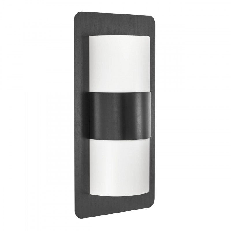CISTIERNA APLIQUE ACERO ANTRACITA L180 H350 E27 2X10W IP44
