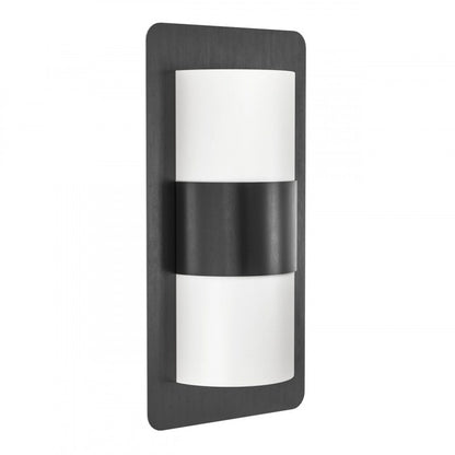 CISTIERNA APLIQUE ACERO ANTRACITA L180 H350 E27 2X10W IP44