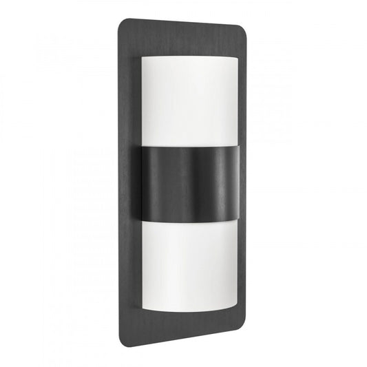 CISTIERNA APLIQUE ACERO ANTRACITA L180 H350 E27 2X10W IP44