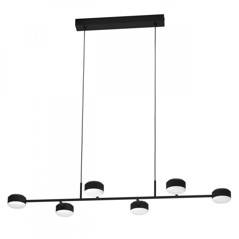 CLAVELLINA COLG ACERO NEGRO L1200 H1100 3000K LED 4800lm