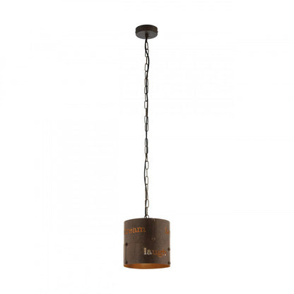 COLDINGHAM LAMP COLG "LETRAS" ACERO DM200 ÓXIDO 1X60W E27