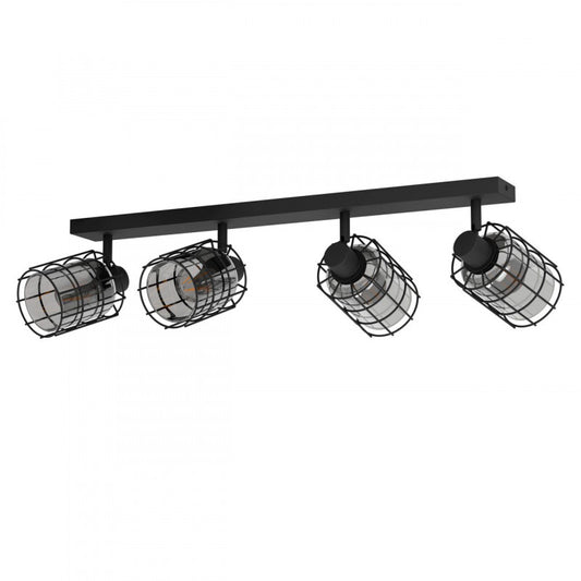 CONSACA FOCO ACERO NEGRO L780 H205 DM0 E27 4X40W IP20