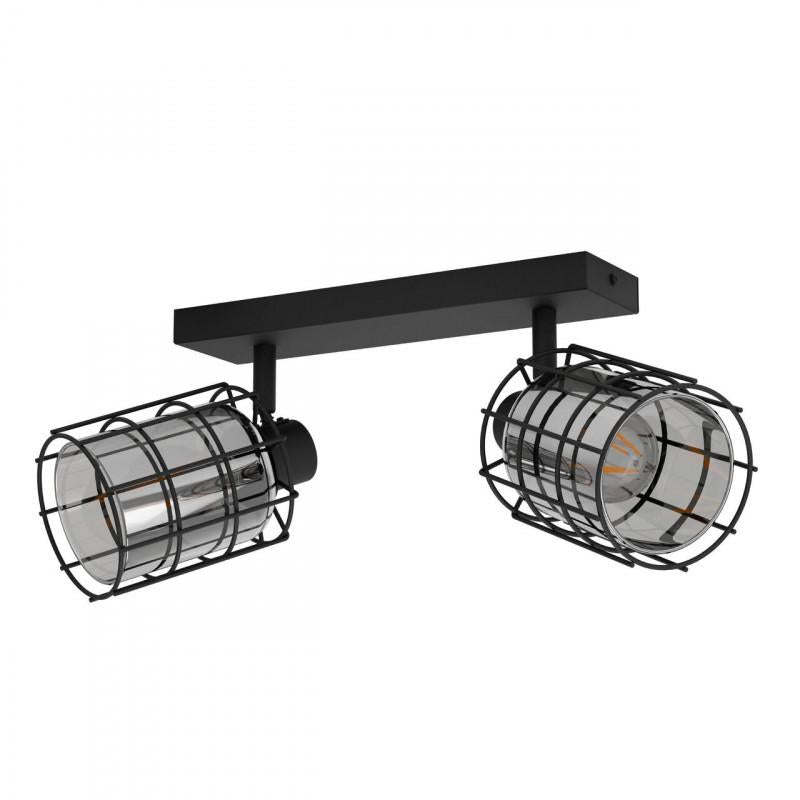 CONSACA FOCO ACERO NEGRO L340 H205 DM0 E27 2X40W IP20