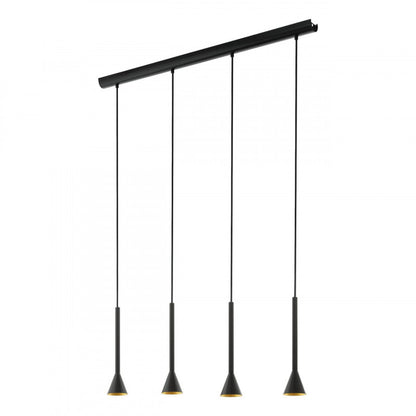 CORTADERAS COLG ACERO ORO NEGRO L1130 H1500 GU10 4X5W IP20