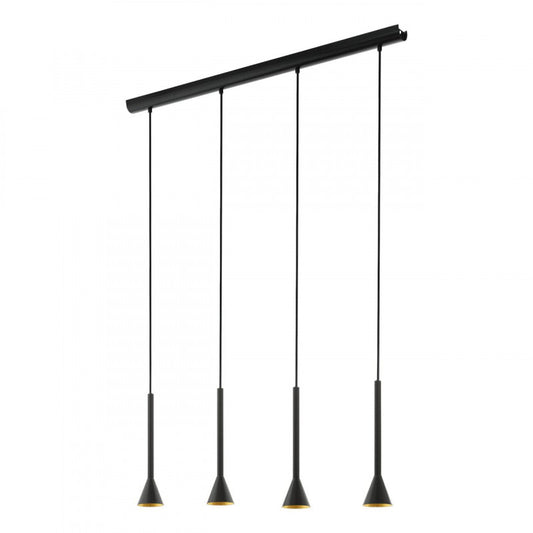 CORTADERAS COLG ACERO ORO NEGRO L1130 H1500 GU10 4X5W IP20