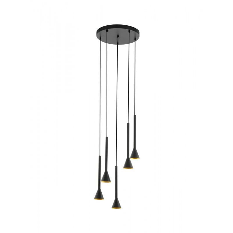 CORTADERAS COLG ACERO NEGRO DORADO H1500 DM350 GU10 5X5W