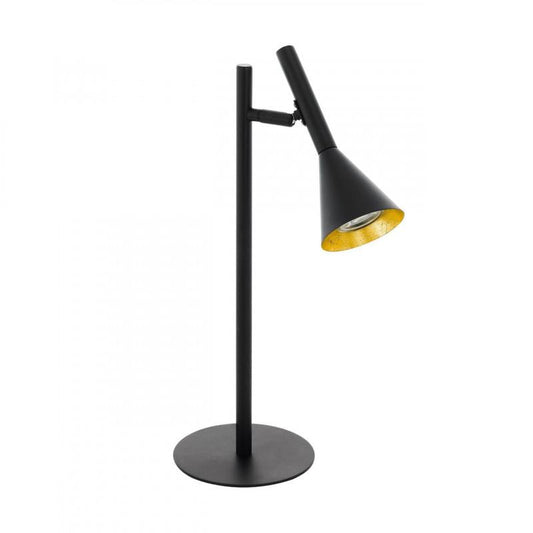 CORTADERAS SOBREMESA ACERO NEGRO DORADO L235 H445 GU10 1X5W