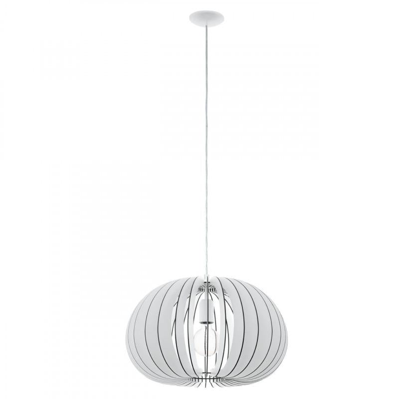 COSSANO 2 LAMP COLG MADERA BLANCA DM450 1X60W E27
