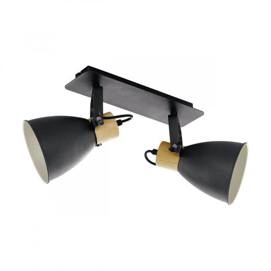 COSWARTH FOCO SP NEGRO MADERA NAT L480 2X25W E27