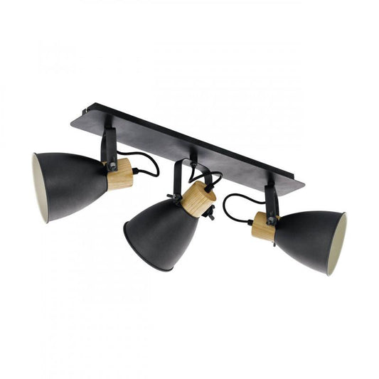 COSWARTH FOCO SP NEGRO MADERA NAT L670 3X25W E27