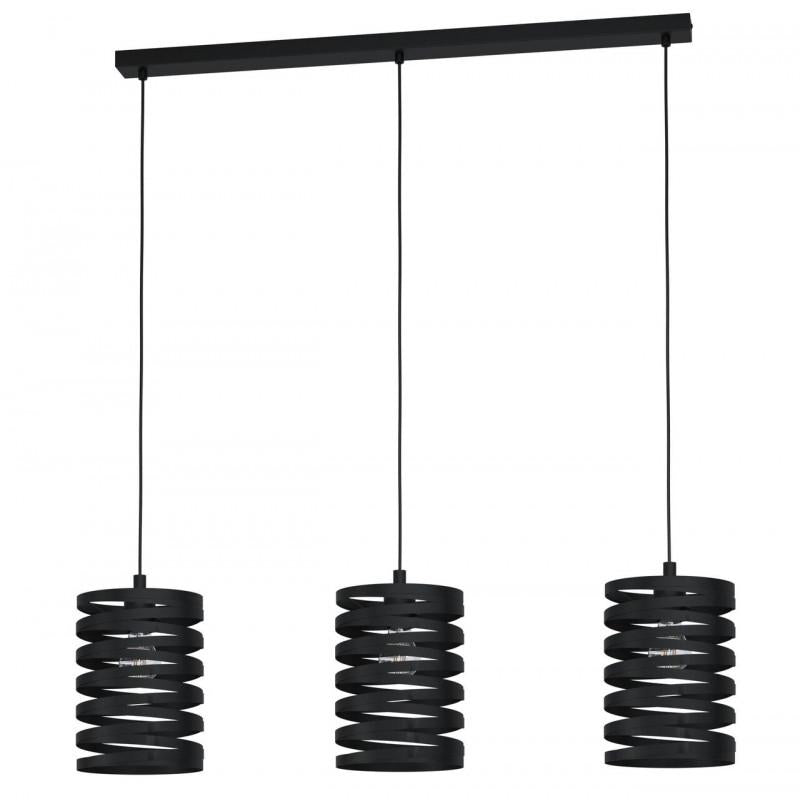 CREMELLA LAMP COLG ACERO NEGRO L940 3X40W E27