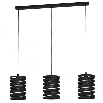 CREMELLA LAMP COLG ACERO NEGRO L940 3X40W E27