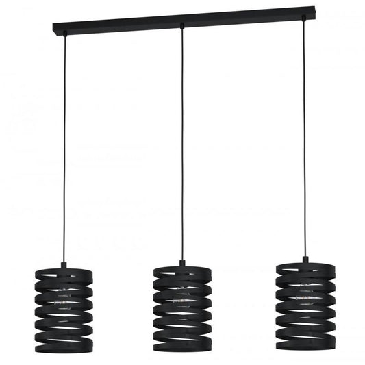CREMELLA LAMP COLG ACERO NEGRO L940 3X40W E27