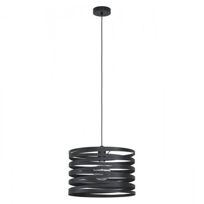 CREMELLA LAMP COLG ACERO NEGRO DM370 1X40W E27