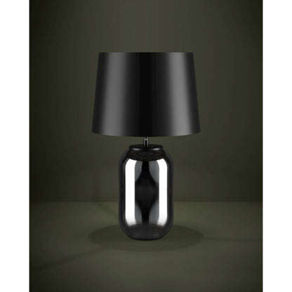 Lamparas Sobremesa E27 cuite Vidrio, Negro transparente