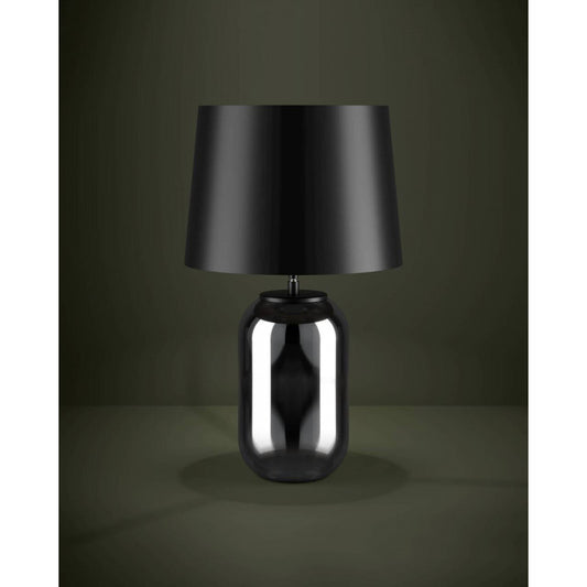 Lamparas Sobremesa E27 cuite Vidrio, Negro transparente
