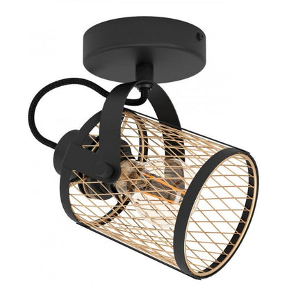 DELLOW LAMP FOCO ACERO NEGRO L180 E27 1X40W IP20