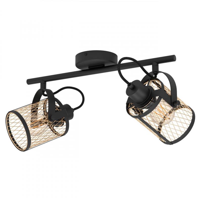 DELLOW LAMP FOCO ACERO NEGRO L475 E27 2X40W IP20