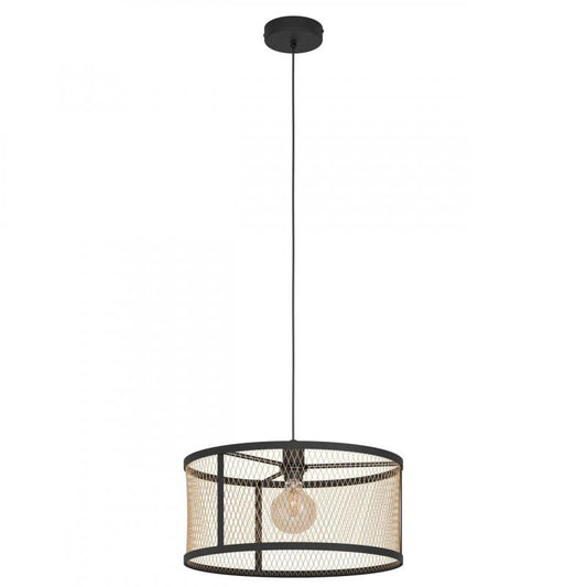 DELLOW LAMP COLG ACERO NEGRO H1100 DM450 E27 1X40W IP20