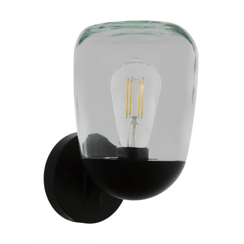 DONATORI APLIQUE ALUM PLASTICO NEGR L155 H260 E27 1X60W IP44