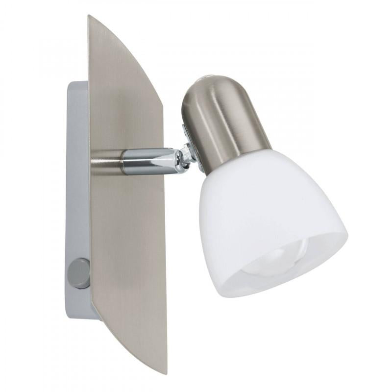 ENEA LAMP FOCO ACERO NIQUEL SATIN BLANCO L190  E14 1X25W