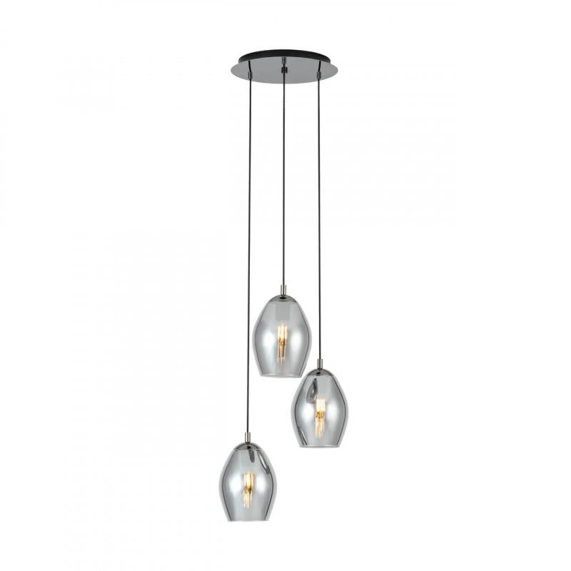 ESTANYS COLG ACERO NICKEL H1500 DM450 E27 3X60W IP20