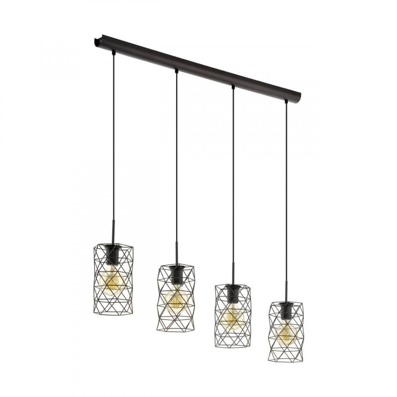 ESTEVAU LAMP COLG ACERO CAFÉ OSC L975 H1100 E27 4X60W