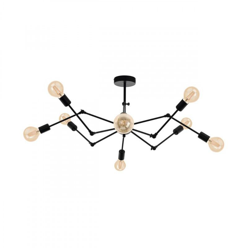 EXMOOR LAMP TECHO ACERO NEGRO H400 DM960 E27 8X60W