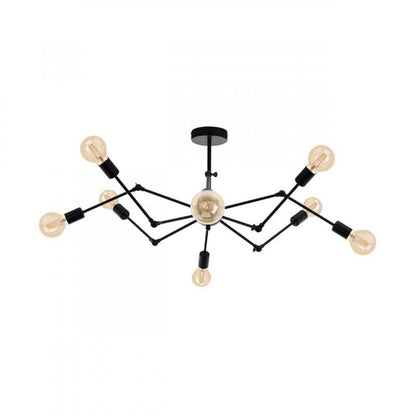 EXMOOR LAMP TECHO ACERO NEGRO H400 DM960 E27 8X60W