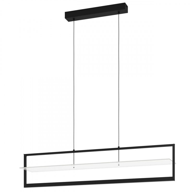FARNETA COLG ALUM ACERO  L980 H1500 3000K LED 3600lm 2X15W