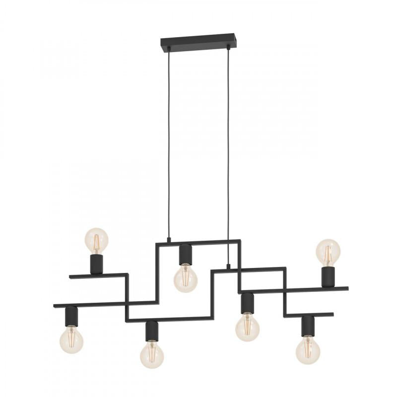 FEMBARD LAMP COLG ACERO NEGRO L1005 H1100 E27 7X60W