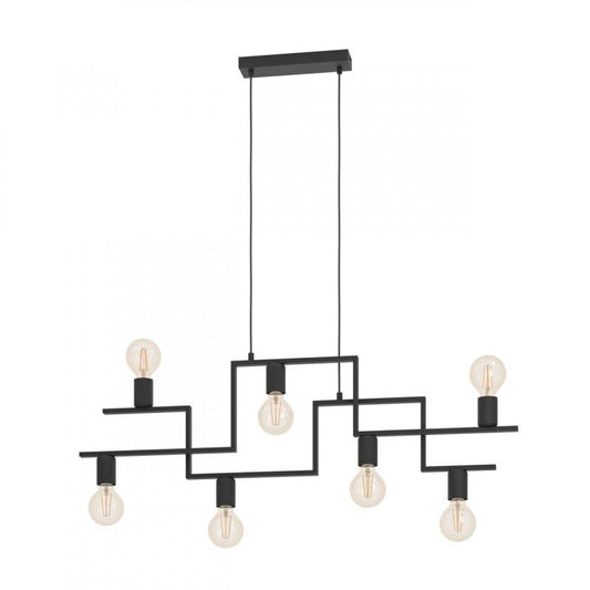 FEMBARD LAMP COLG ACERO NEGRO L1005 H1100 E27 7X60W