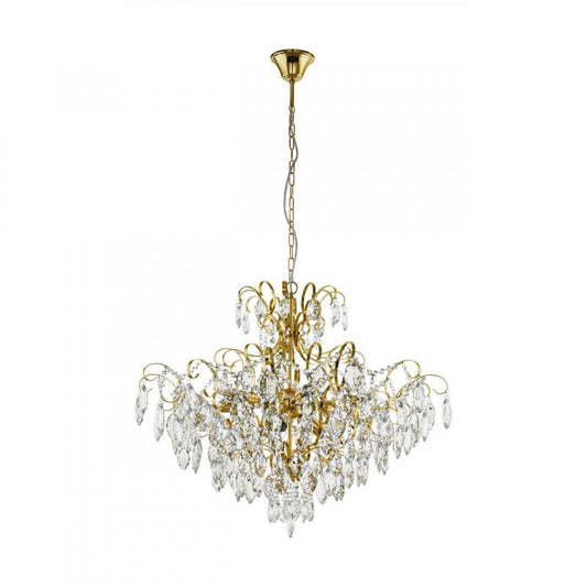FENOULLET 1 LAMP COLG ACERO DORADO H1210 DM735 E14 9X25W