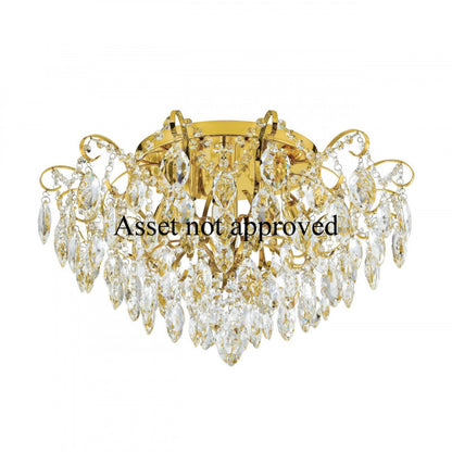 FENOULLET 1 LAMP TECHO DORADO CRISTAL DM600 6X40W E14