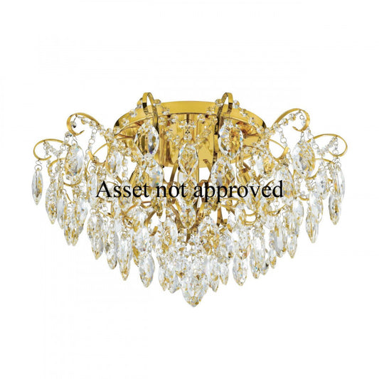 FENOULLET 1 LAMP TECHO DORADO CRISTAL DM600 6X40W E14