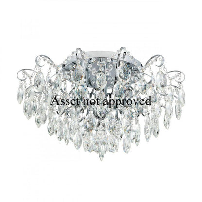 FENOULLET LAMP TECHO ACERO CROMO H355 DM600 E14 6X25W