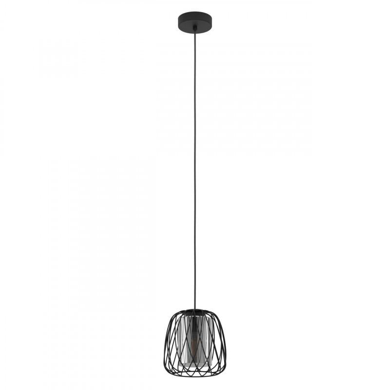 FLORESTA LAMP COLG ACERO NEGRO H1100 DM195 E27 1X40W IP20