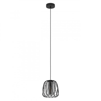 FLORESTA LAMP COLG ACERO NEGRO H1100 DM195 E27 1X40W IP20