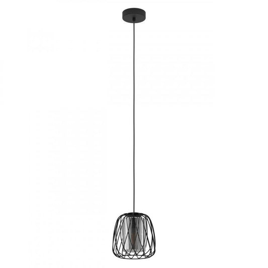FLORESTA LAMP COLG ACERO NEGRO H1100 DM195 E27 1X40W IP20