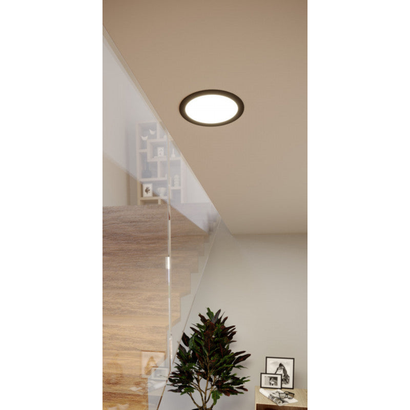 FUEVA 6 EMB PLASTICO NEGRO DM168 2795K LED 1200LM 10,5W IP20