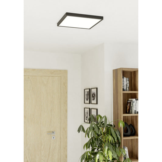 FUEVA 6 SP PLASTICO NEGRO L390 H25  2795K 2800LM 17,5W IP20