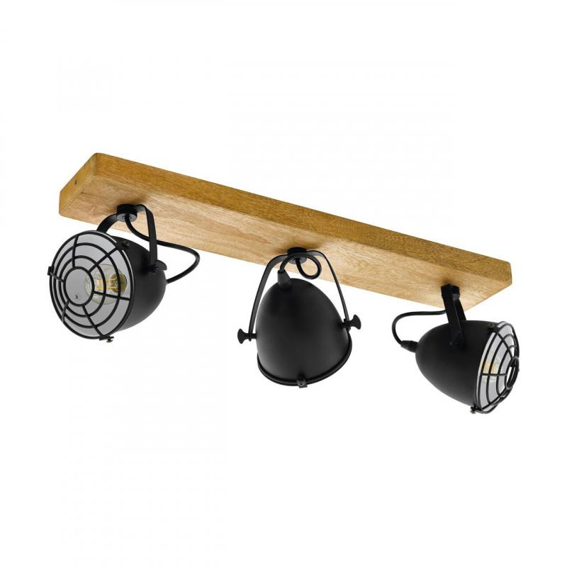 GATEBECK LAMP FOCO MADERA NATURAL NEGRO L590 H205 E14 3X40W