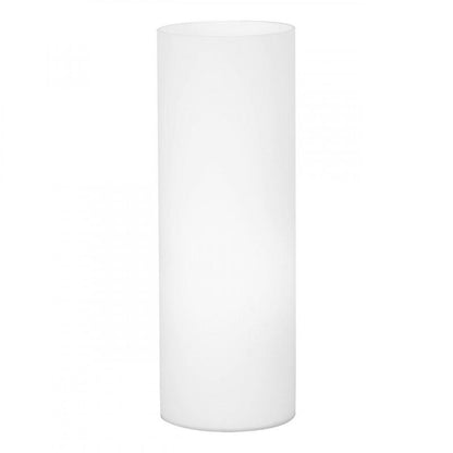 GEO SOBREMESA CILINDRO VIDRIO BLANCO H350 1X60W E27
