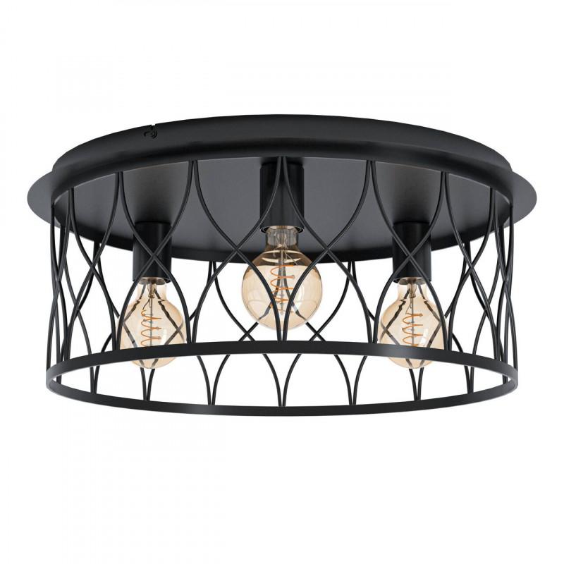 GILTSPUR TECHO ACERO NEGRO H230 DM550 E27 3X40W IP20