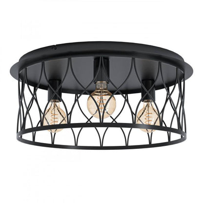 GILTSPUR TECHO ACERO NEGRO H230 DM550 E27 3X40W IP20