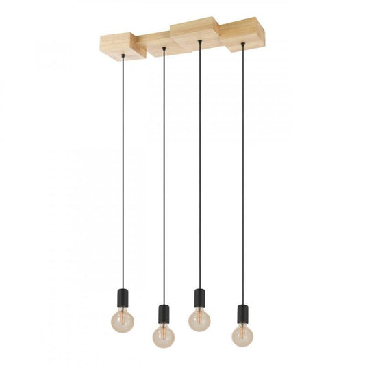 HALKIN COLG CAFÉ ACERO CAFÉ NEGRO L720 H1100  E27 4X40W