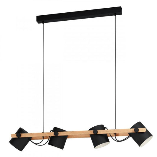 HORNWOOD COLG ACERO NEGRO L1100 H1100 E27 4X28W