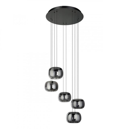 HORTUNAS COLG ACERO NEGRO  H1500 DM500 3000K LED 5X5,8W IP20