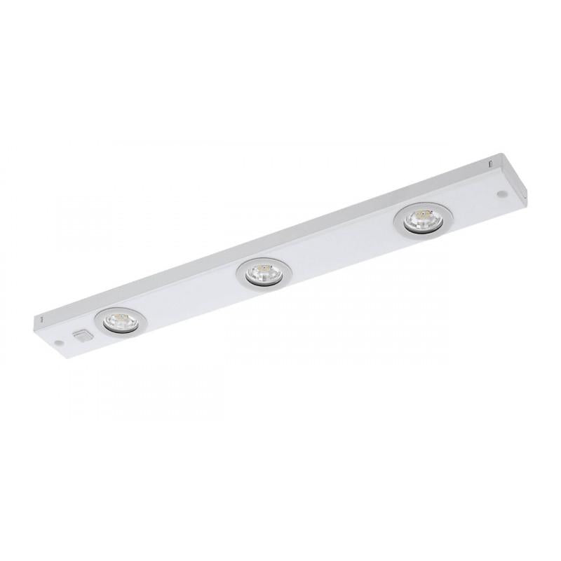 KOB LED APLIQUE MUEBLE COCINA ACERO BLANCO 3X2.3W 780lm