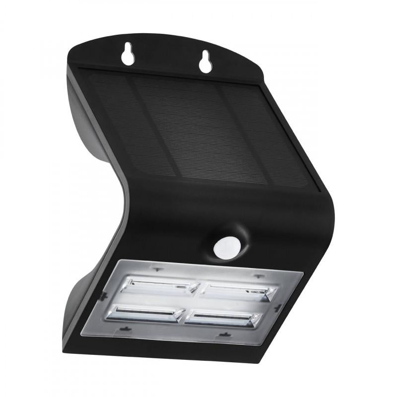 LAMOZZO APLIQUE PLASTICO NEGRO L140 H210 SOLAR-LED 3,2W IP54